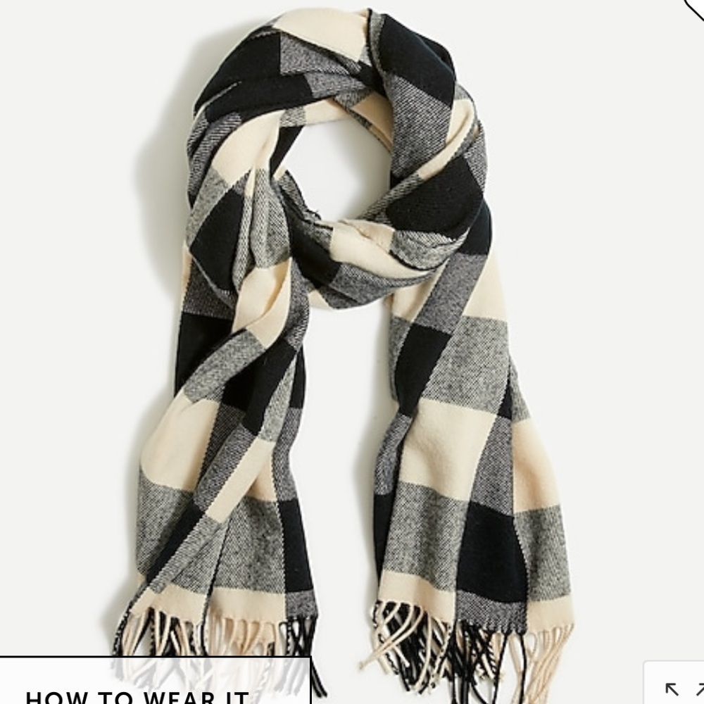 J Crew Buffalo Plaid Scarf